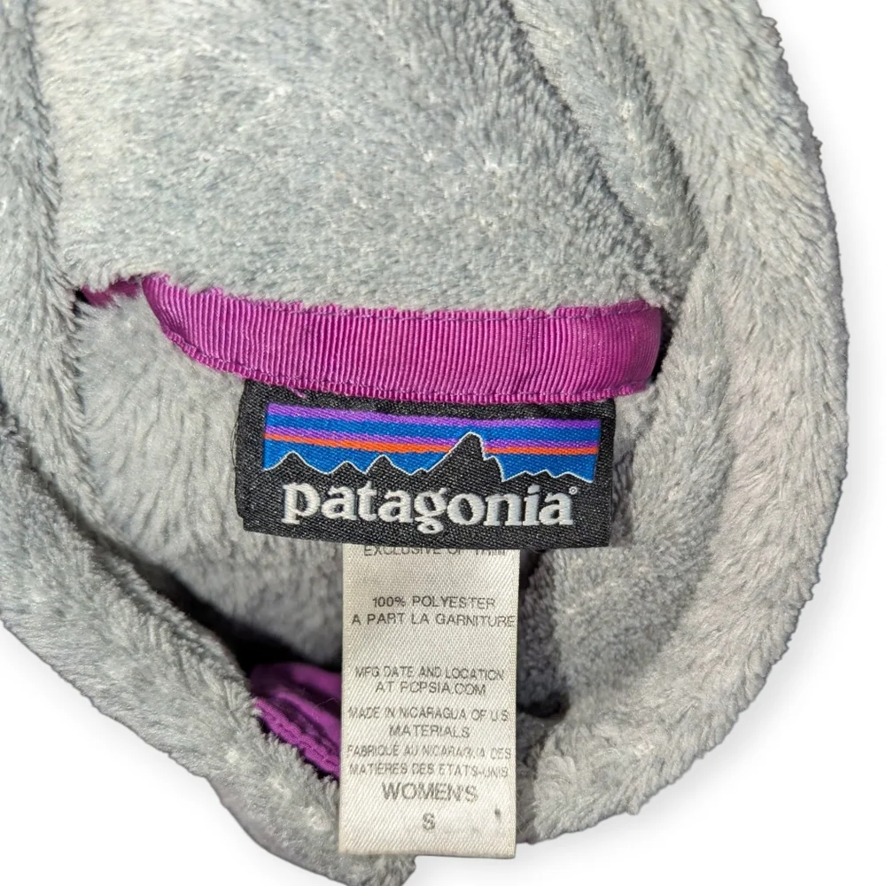 Womens Patagonia Synchilla Snap-T Fleece Pullover Jacket Grey Purple Small - Picture 5 of 9